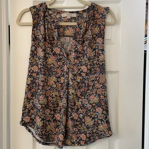 Gorgeous mixed media tank from LOFT